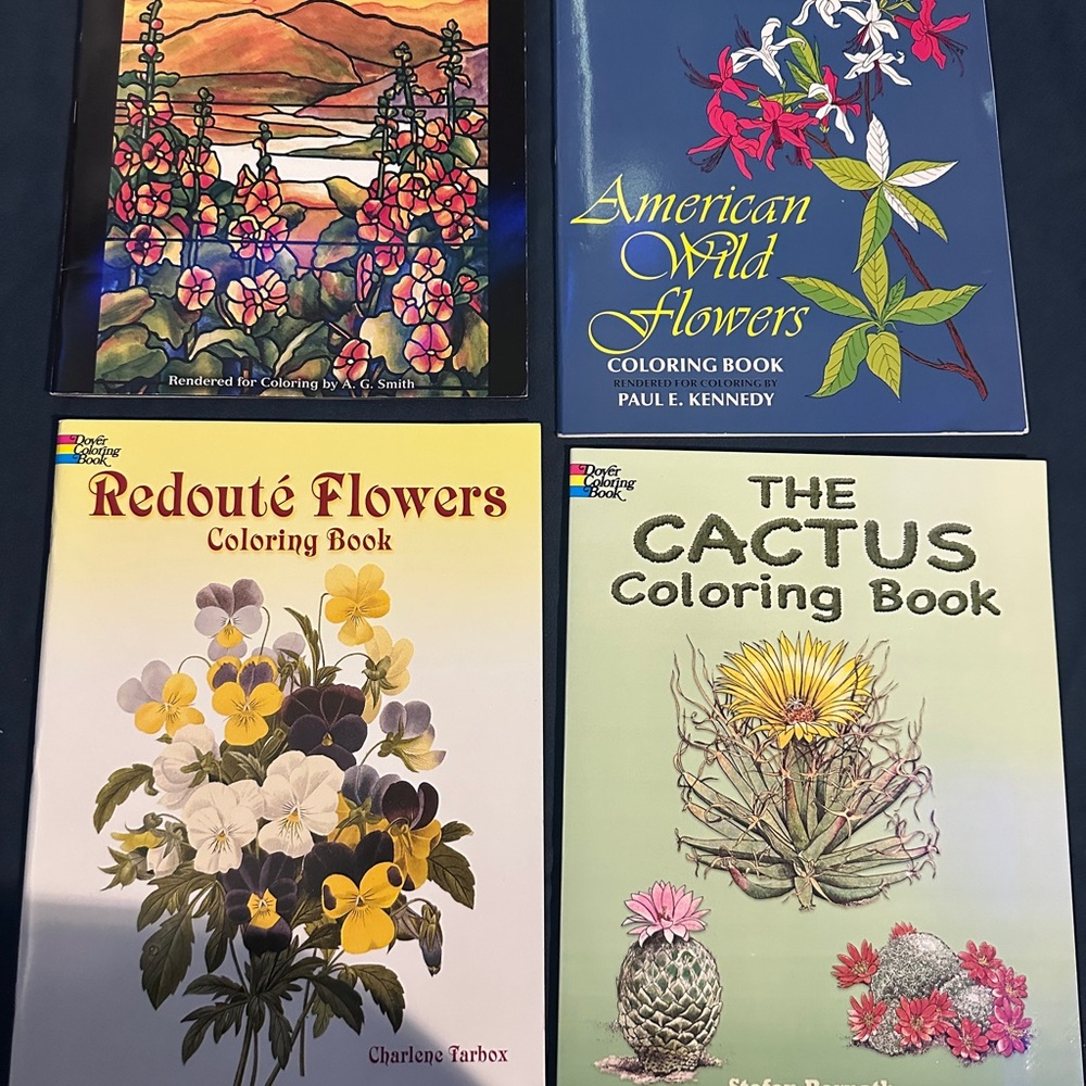Coloring Book Set - Floral and Cactus Designs